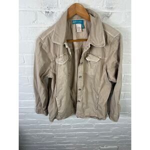 Fresh Produce Women's Button Up Jacket Collared Long Sleeves Gray Size Large